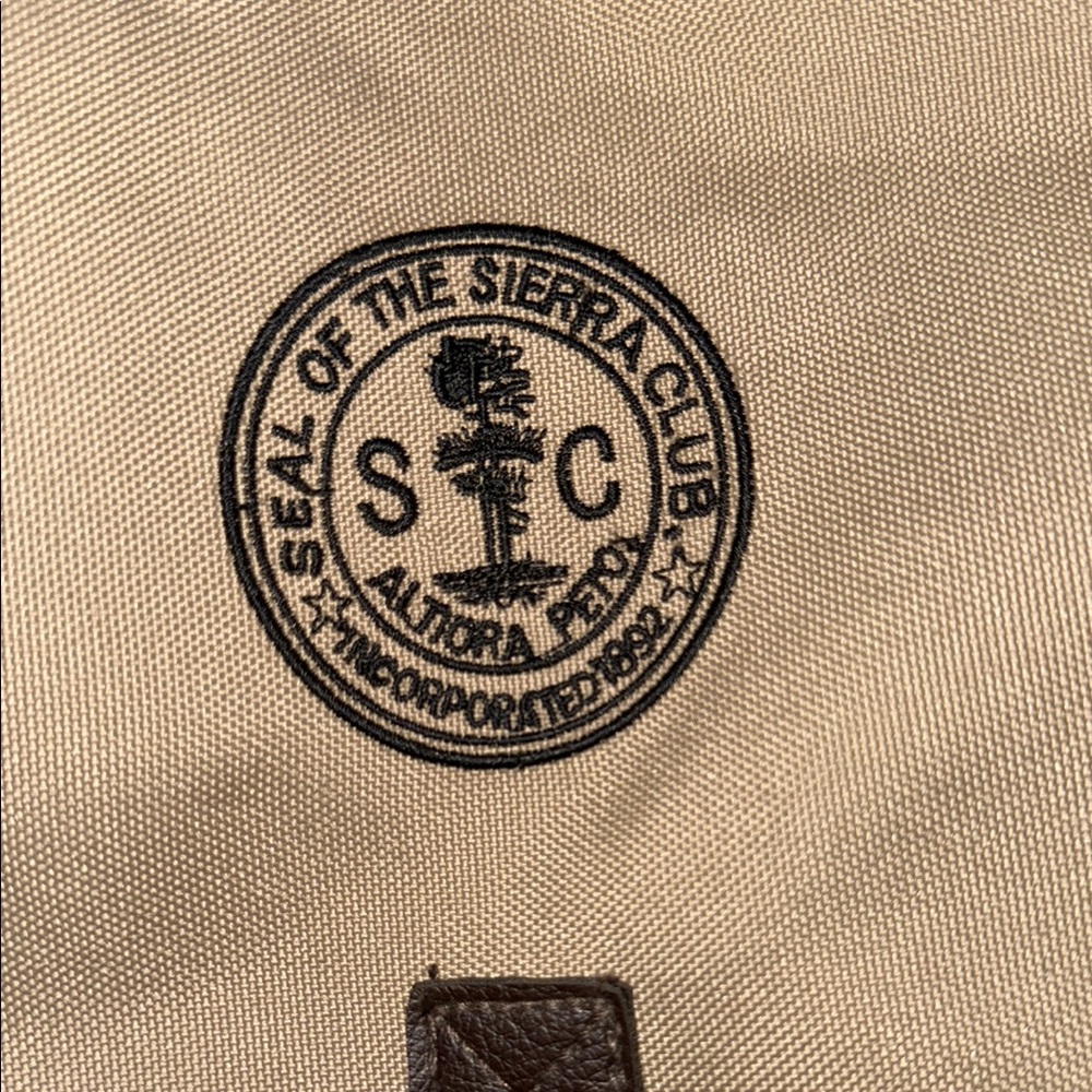 Sierra Club khaki beige lightweight Canvas Backpack Rucksack - Picture 2 of 7